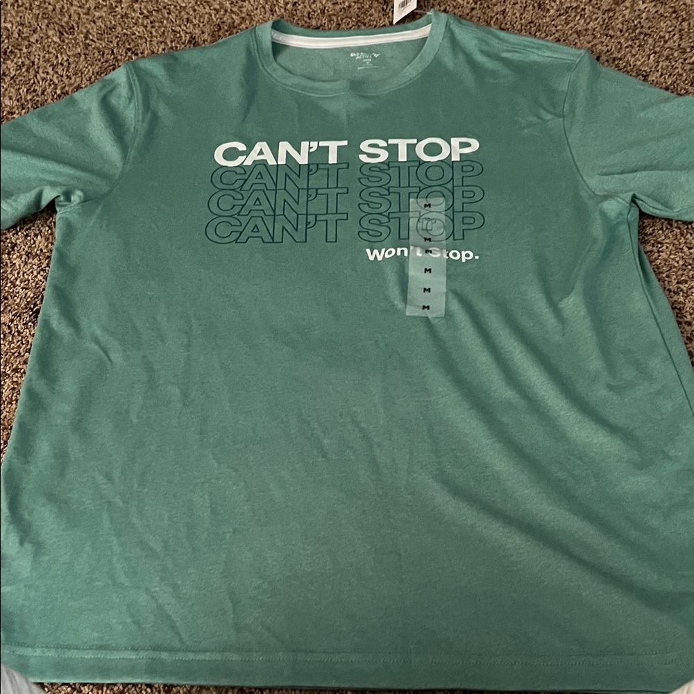 Old Navy Teal/green Can't Stop' Graphic Tee